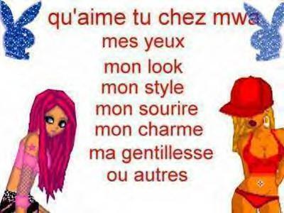 Qu'aime tu chez moi ?